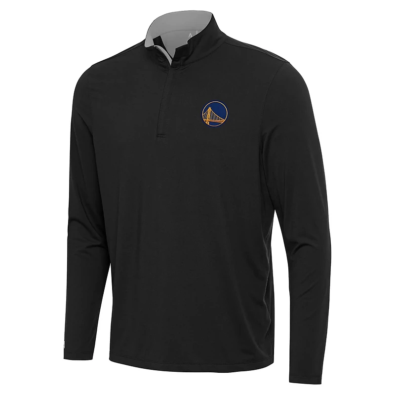 Antigua Gray Golden State Warriors Content Quarter-Zip Top
