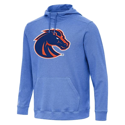 Antigua Heather Boise State Broncos Cloud Pullover Hoodie