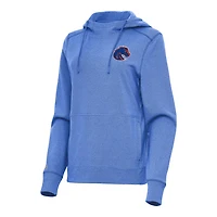 Antigua Heather Boise State Broncos Justice Pullover Hoodie