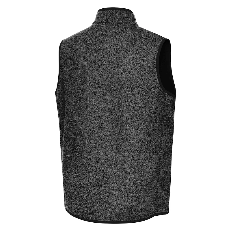 Antigua Heather Boston Bruins Fortune Full-Zip Vest