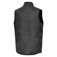 Antigua Heather Boston Bruins Fortune Full-Zip Vest