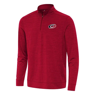 Antigua Heather Carolina Hurricanes Bright Quarter-Zip Top