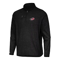 Antigua Heather Carolina Hurricanes Certain Quarter-Zip Tri-Blend Sweatshirt