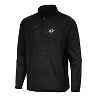 Antigua Heather Dallas Stars Certain Quarter-Zip Tri-Blend Sweatshirt