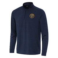 Antigua Heather Denver Nuggets Bright Quarter-Zip Top