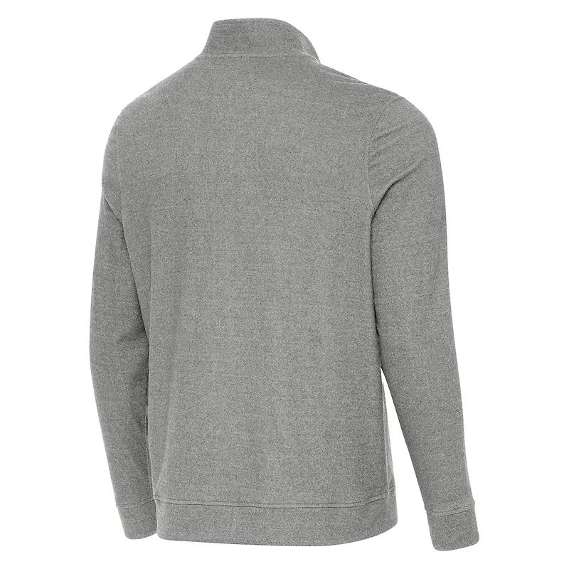 Antigua Heather Detroit Wings 2025 NHL Stadium Series Subtle Quarter-Zip Top