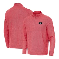 Antigua Heather Georgia Bulldogs Subtle Quarter-Zip Top