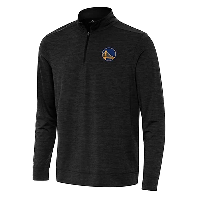 Antigua Heather Golden State Warriors Bright Quarter-Zip Top