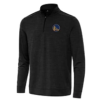 Antigua Heather Golden State Warriors Bright Quarter-Zip Top