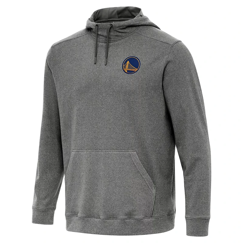 Antigua Heather Golden State Warriors Cloud Pullover Hoodie