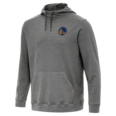 Antigua Heather Golden State Warriors Cloud Pullover Hoodie
