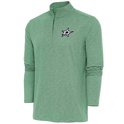Antigua Heather Hunter Dallas Stars Hunk Quarter-Zip Pullover Top