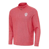 Antigua Heather Indiana Hoosiers Subtle Quarter-Zip Top
