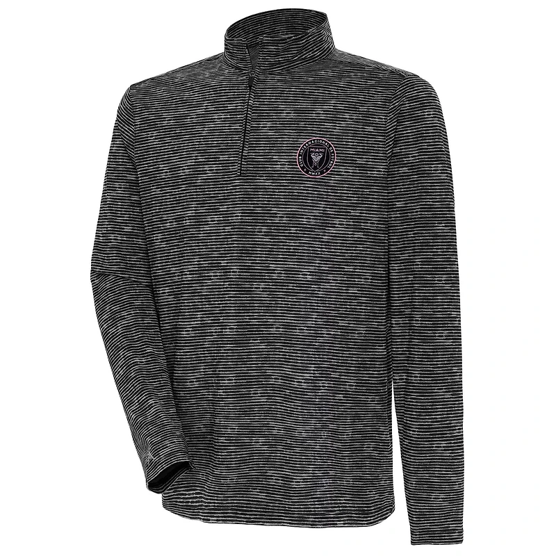 Antigua Heather Inter Miami CF Determined Quarter-Zip Jacket