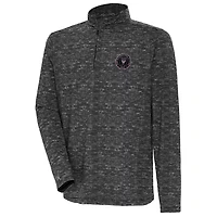 Antigua Heather Inter Miami CF Determined Quarter-Zip Jacket