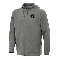 Antigua Heather Inter Miami CF Effortless Full-Zip Hoodie