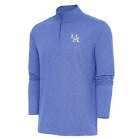 Antigua Heather Kentucky Wildcats Hunk Quarter-Zip Pullover Top