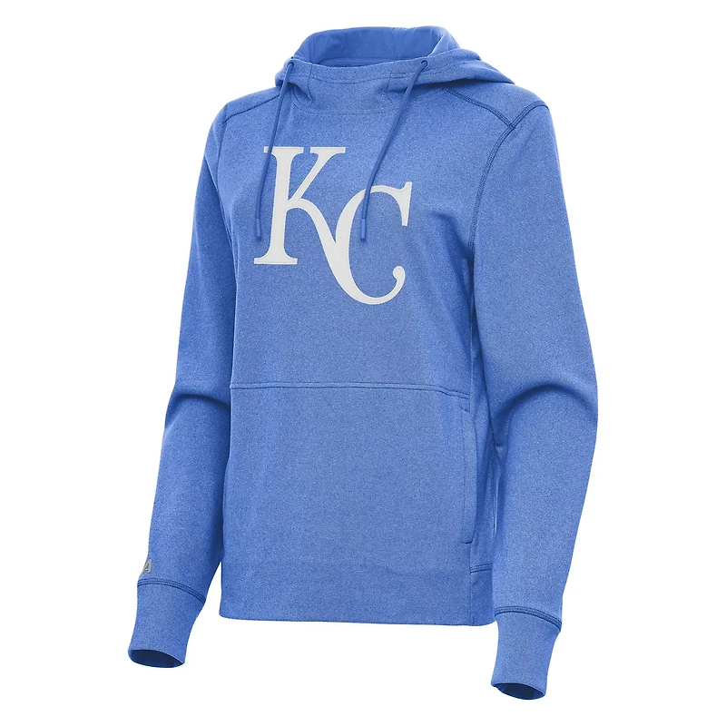 Antigua Heather Light Kansas City Royals Justice Pullover Hoodie