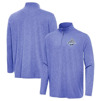 Antigua Heather Los Angeles Dodgers 2025 World Series Champions Hunk Quarter-Zip Top