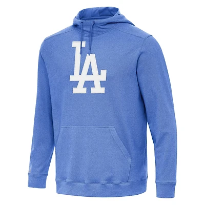 Antigua Heather Los Angeles Dodgers Cloud Pullover Hoodie