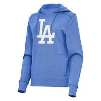 Antigua Heather Los Angeles Dodgers Justice Pullover Hoodie