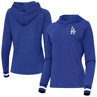 Antigua Heather Los Angeles Dodgers Trek Pullover Hoodie