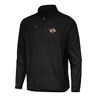 Antigua Heather Nashville Predators Certain Quarter-Zip Tri-Blend Sweatshirt