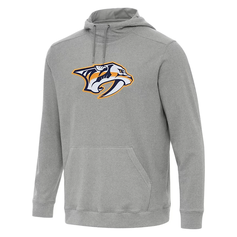 Antigua Heather Nashville Predators Cloud Pullover Hoodie