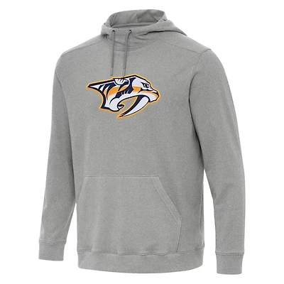 Antigua Heather Nashville Predators Cloud Pullover Hoodie