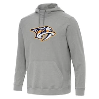 Antigua Heather Nashville Predators Cloud Pullover Hoodie