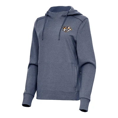Antigua Heather Nashville Predators Justice Pullover Hoodie