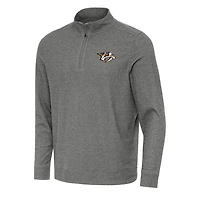 Antigua Heather Nashville Predators Subtle Quarter-Zip Sweatshirt