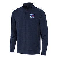 Antigua Heather New York Rangers Bright Quarter-Zip Top