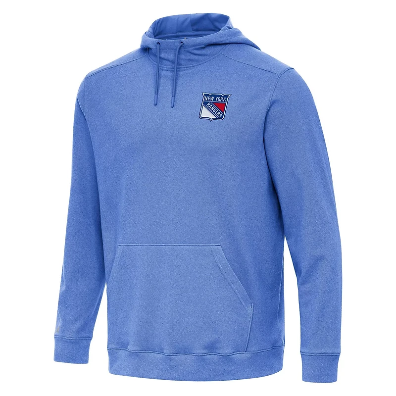 Antigua Heather New York Rangers Cloud Pullover Hoodie