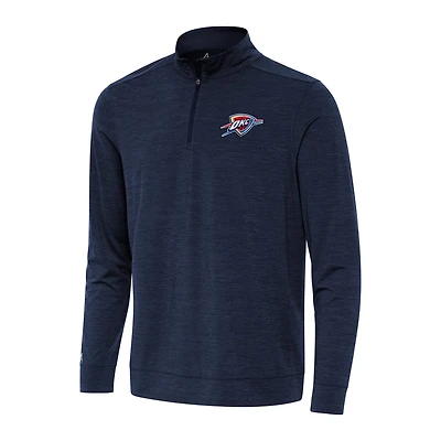 Antigua Heather Oklahoma City Thunder Bright Quarter-Zip Top