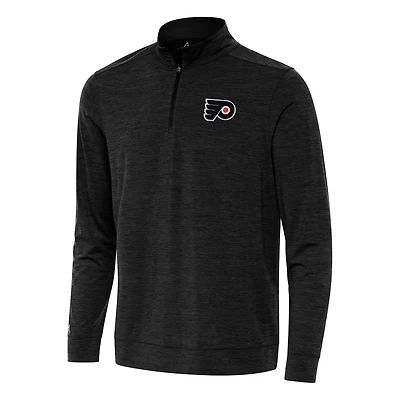 Antigua Heather Philadelphia Flyers Bright Quarter-Zip Top