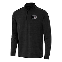 Antigua Heather Philadelphia Flyers Bright Quarter-Zip Top
