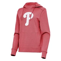Antigua Heather Philadelphia Phillies Justice Pullover Hoodie