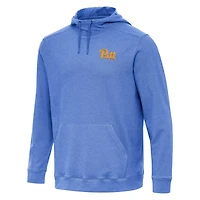 Antigua Heather Pitt Panthers Cloud Pullover Hoodie