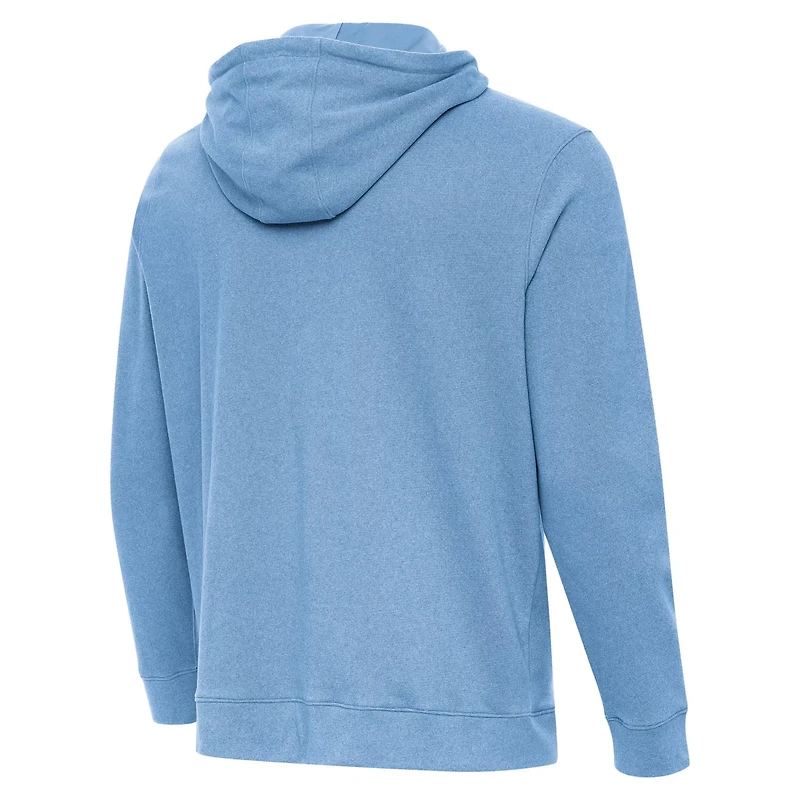 Antigua Heather Powder Boston Red Sox Cloud Pullover Hoodie