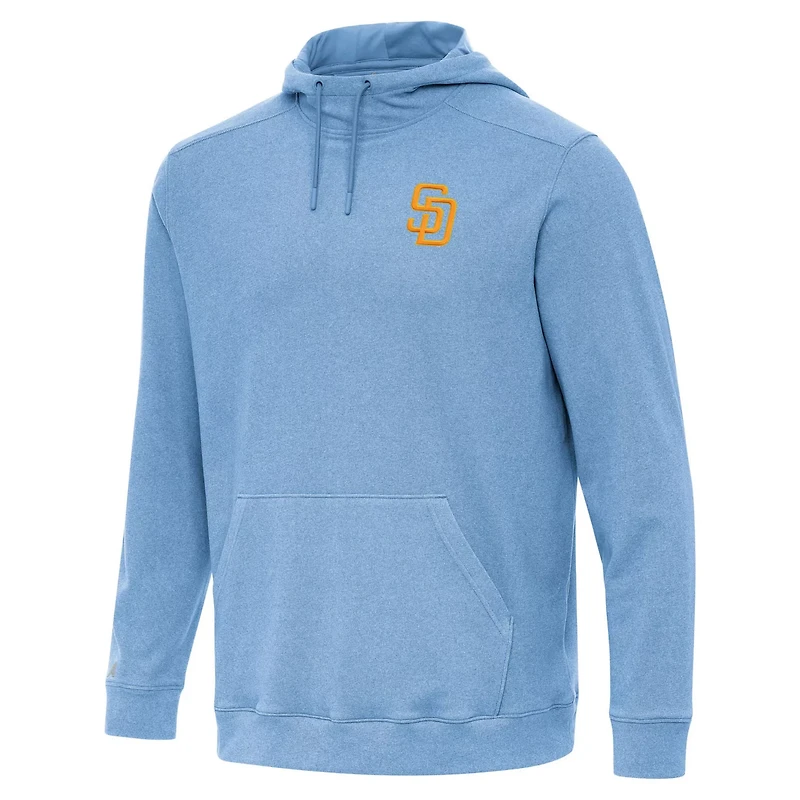 Antigua Heather Powder San Diego Padres Cloud Pullover Hoodie