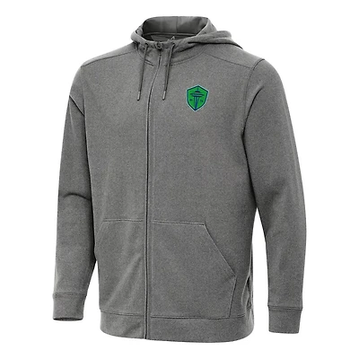Antigua Heather Seattle Sounders FC Effortless Full-Zip Hoodie