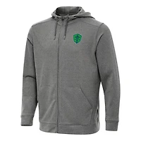 Antigua Heather Seattle Sounders FC Effortless Full-Zip Hoodie