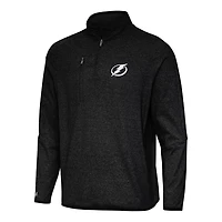 Antigua Heather Tampa Bay Lightning Certain Quarter-Zip Tri-Blend Sweatshirt