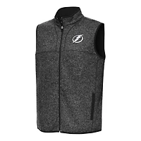 Antigua Heather Tampa Bay Lightning Fortune Full-Zip Vest