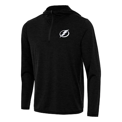 Antigua Heather Tampa Bay Lightning Tidy Quarter-Zip Hoodie