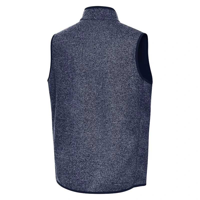 Antigua Heather Villanova Wildcats Fortune Full-Zip Vest