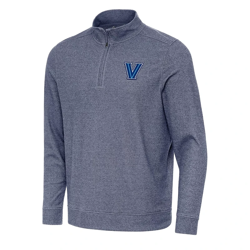 Antigua Heather Villanova Wildcats Subtle Quarter-Zip Sweatshirt