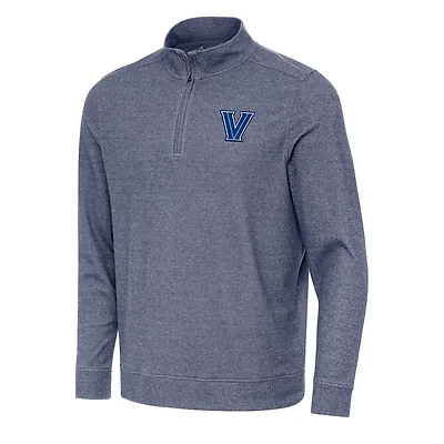 Antigua Heather Villanova Wildcats Subtle Quarter-Zip Sweatshirt