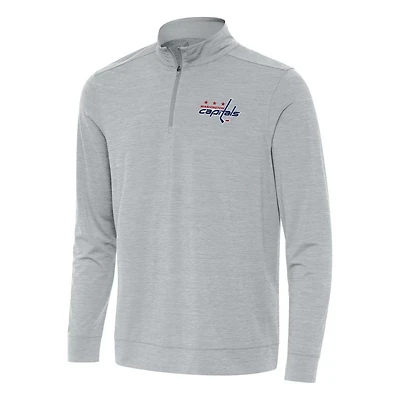 Antigua Heather Washington Capitals Bright Quarter-Zip Top